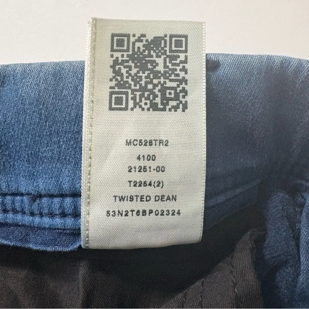 True Religion Dean Twisted Leg Light Blue Straight Sweatpants Drawstring Elastic
